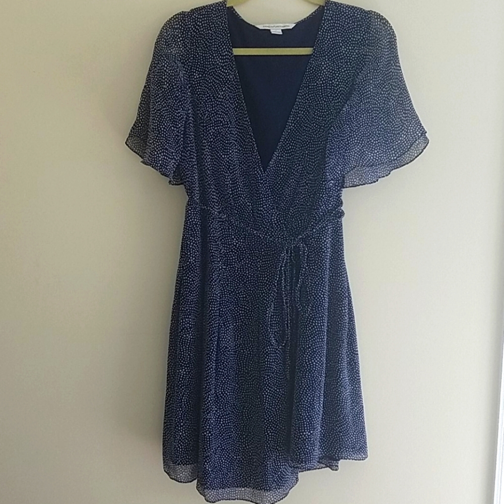 DVF 100% Silk Katina Wrap Dress